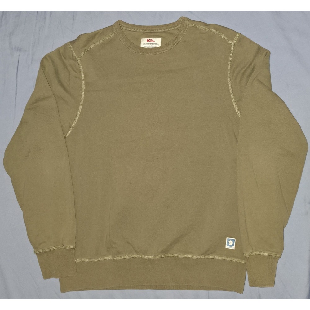 Fjallraven 81519 Greenland Cotton Jumper Sweatshirt Olive Mens Size Medium